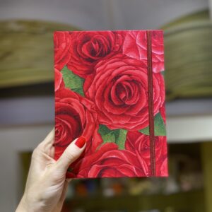 Llibreta de Sant Jordi. Tela de roses.